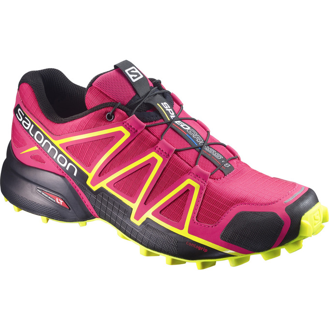 Salomon Singapore Womens Trail Running Shoes - SPEEDCROSS 4 W Pink Black | 87062-WJLB